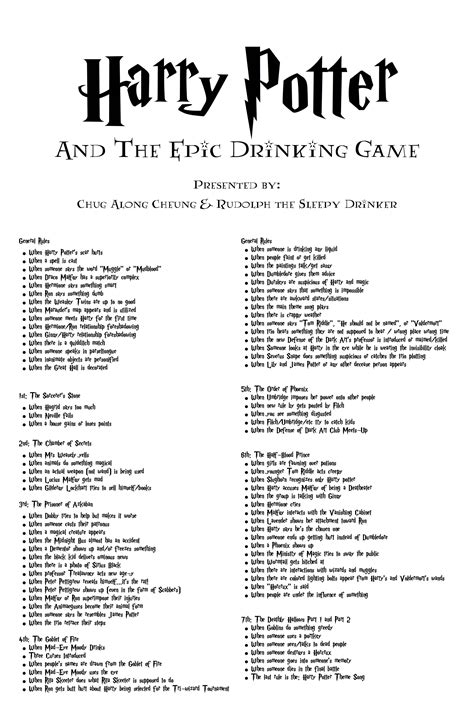 harry potter trinkspiel|Harry Potter drinking game